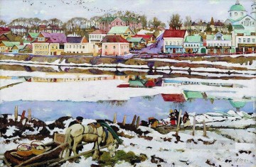 torjok 1914 Konstantin Yuon Pinturas al óleo